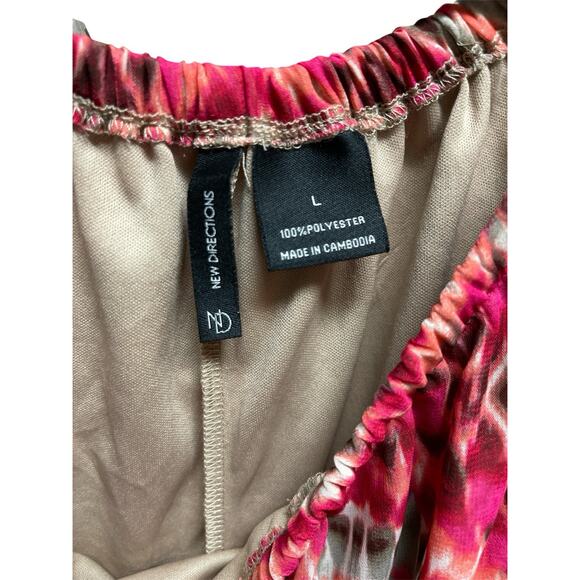 New Directions Women's Boho Tunic Dress Geometric Print Multicolor Size Large - Picture 5 of 9